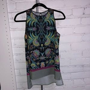 Scarf Print Multi-Colored Tank